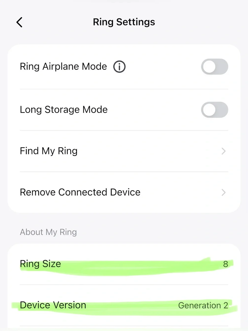 RingConn Gen 2 Smart Ring- Size 8 - Royal Gold + Charging Case & Sizing Kit